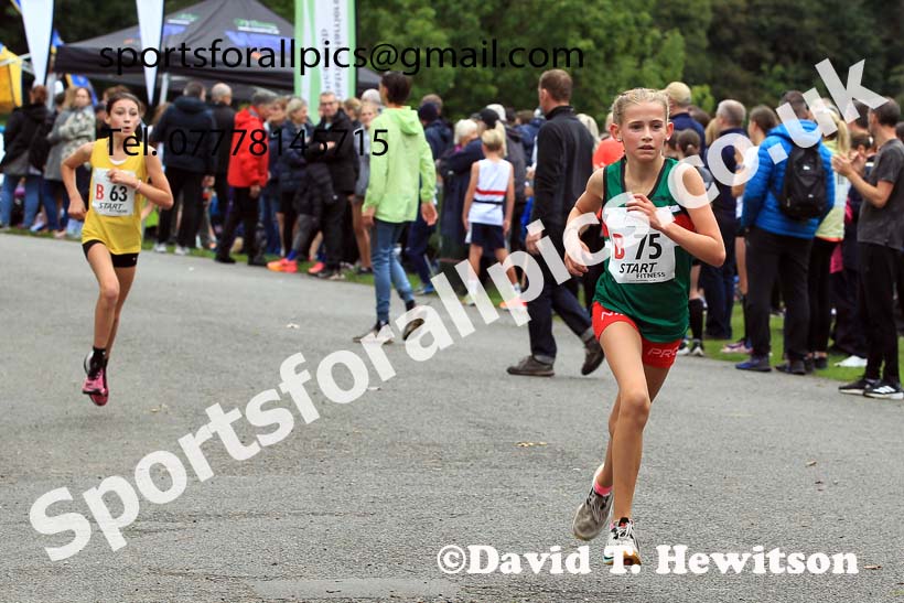 Girls under-13s 2023 Northern 6 and 4 Stage Relays and Youngsters, Birkenhead Park, Wirral.  Photo: David T. Hewitson/Sports for All Pics